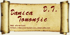 Danica Tomonjić vizit kartica